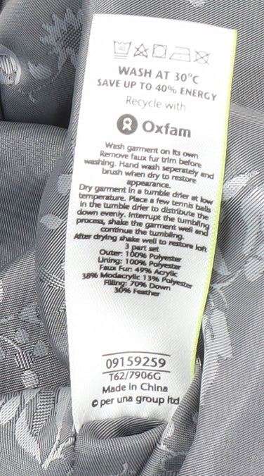 Womens UK Size M Marks and Spencer Grey Puffer Jacket