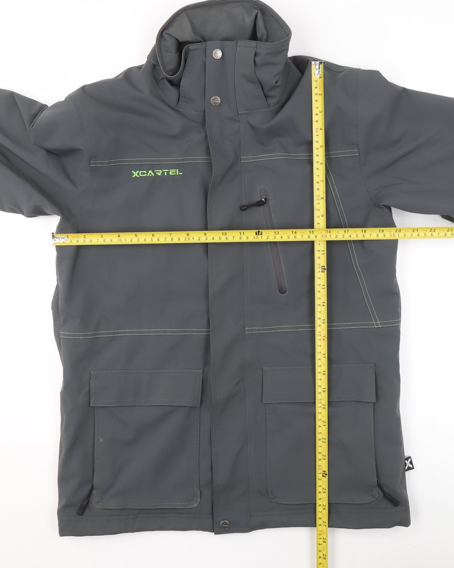 Mens UK Size L XCARTEL Grey Parka Coat