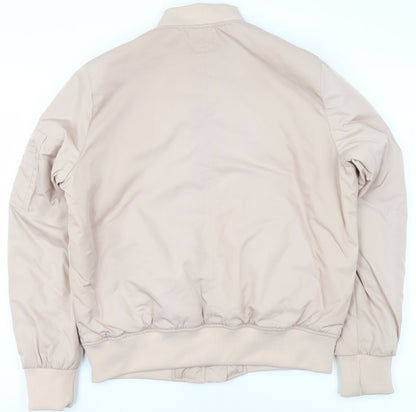 F&F Women’s Beige Bomber Jacket Size 10 Casual Full Zip