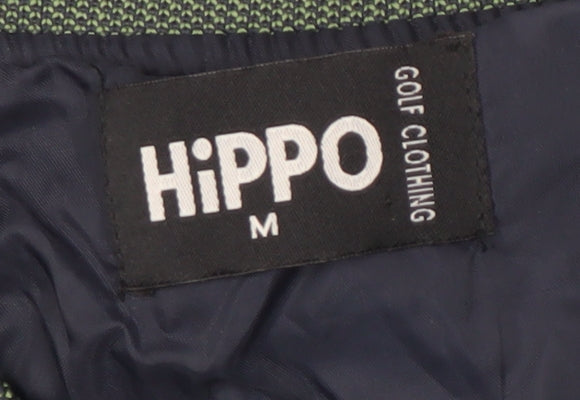 HIPPO Mens Blue Fleece Golf Vest M V-Neck Sleeveless Pullover