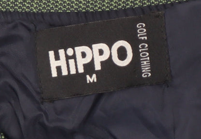 HIPPO Mens Blue Fleece Golf Vest M V-Neck Sleeveless Pullover