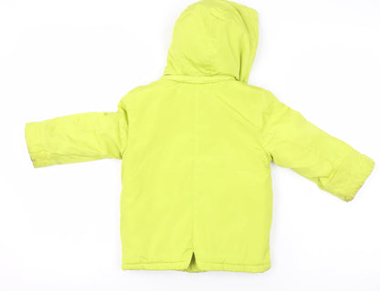 Mayoral Boys Yellow Hooded Duffle Coat 2 Years Polyester Winter Jacket