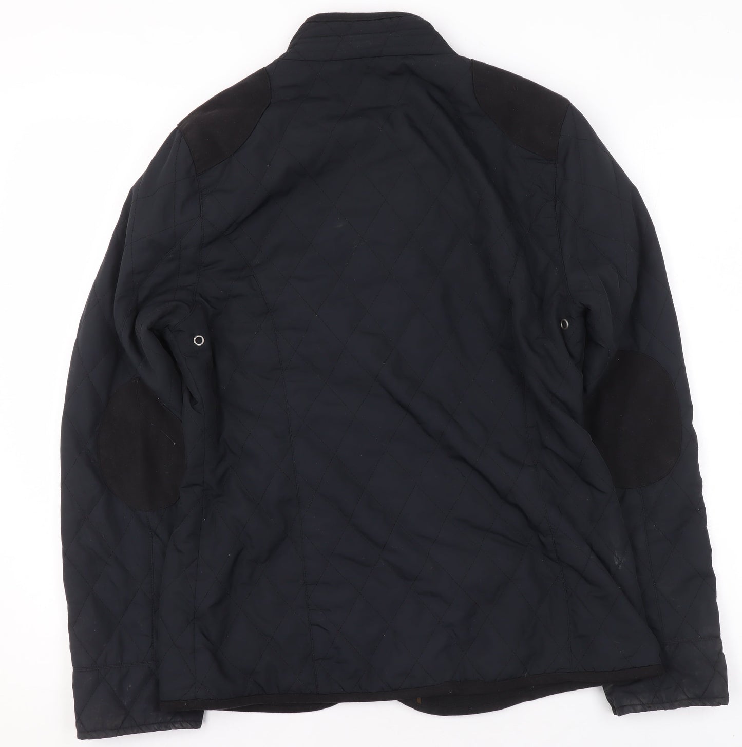 Womens UK Size 10 Crew Clothing Co Black Quilted Coat