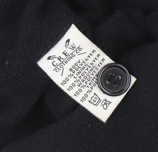 Womens UK Size 10 Crew Clothing Co Black Quilted Coat