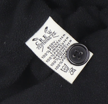 Womens UK Size 10 Crew Clothing Co Black Quilted Coat