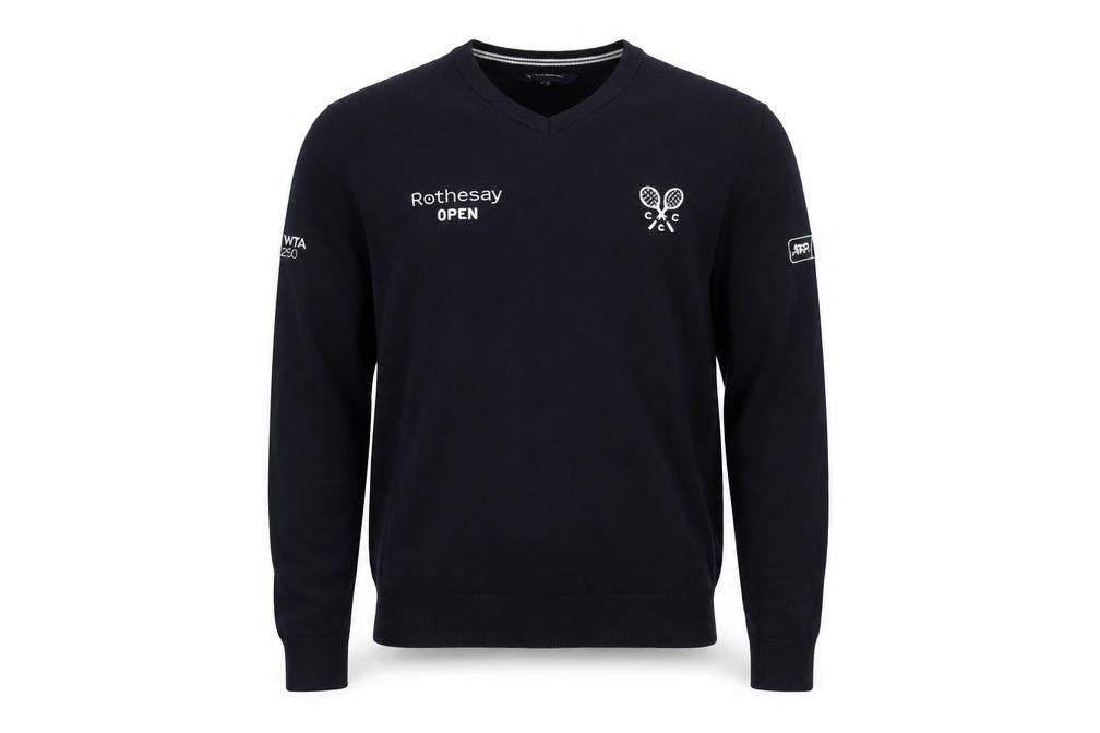 Crew Clothing Men’s Blue V-Neck Cotton Pullover Jumper L