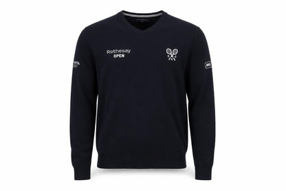 Crew Clothing Men’s Blue V-Neck Cotton Pullover Jumper L