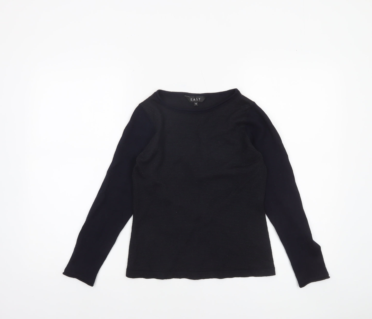 Womens UK Size 12 EAST Black Pullover Jumper
