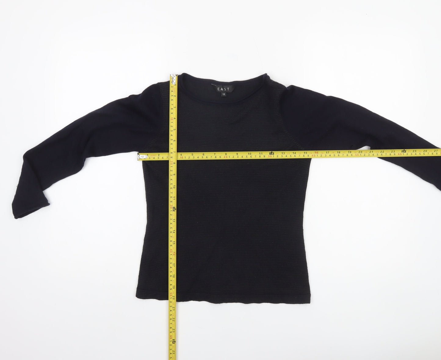 Womens UK Size 12 EAST Black Pullover Jumper
