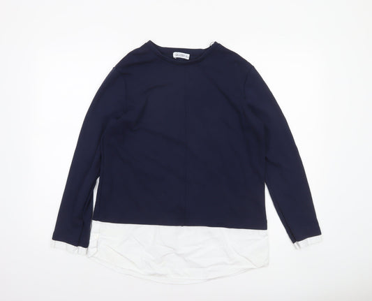 Womens UK Size S Gallery Blue Basic Blouse