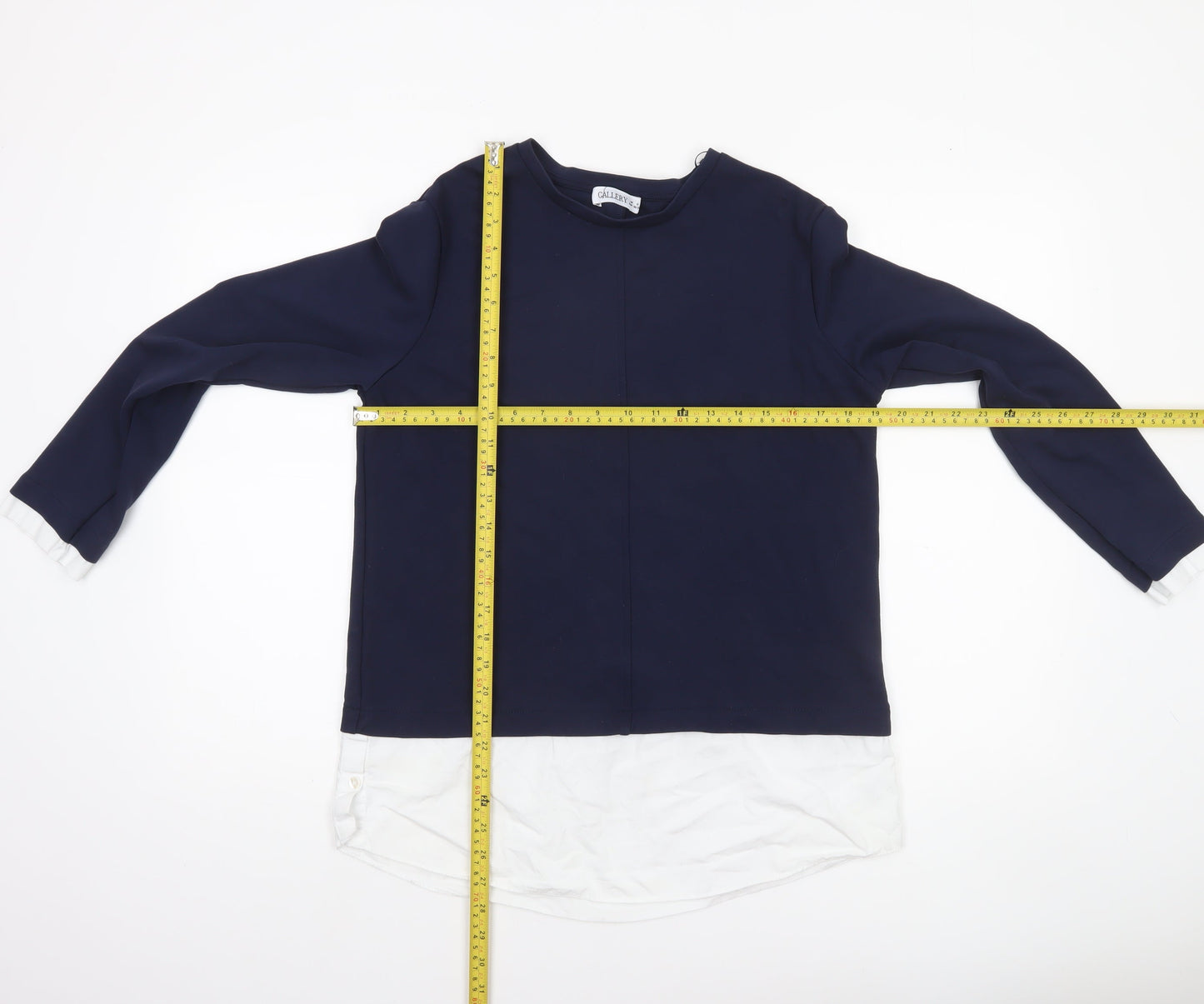 Womens UK Size S Gallery Blue Basic Blouse
