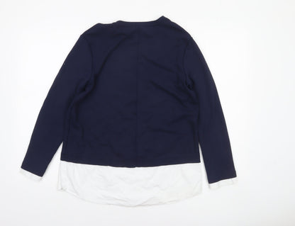 Womens UK Size S Gallery Blue Basic Blouse