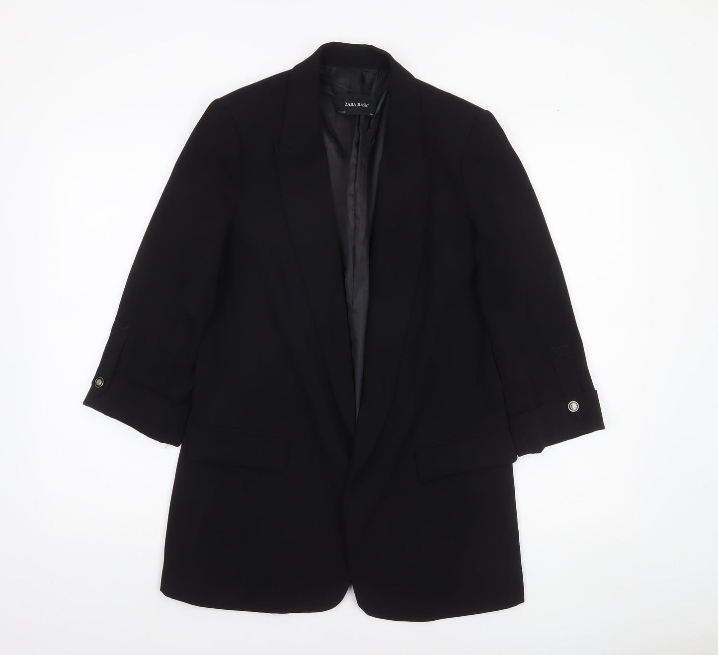 Womens UK Size S Zara Basic Regular Black Blazer