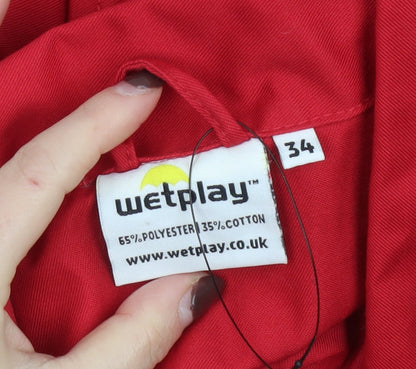 Wetplay Men's Red 34 Cargo Workwear Trousers Polyester Cotton