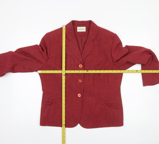 Eastex Red Tailored Single Breasted Women's Blazer UK 14