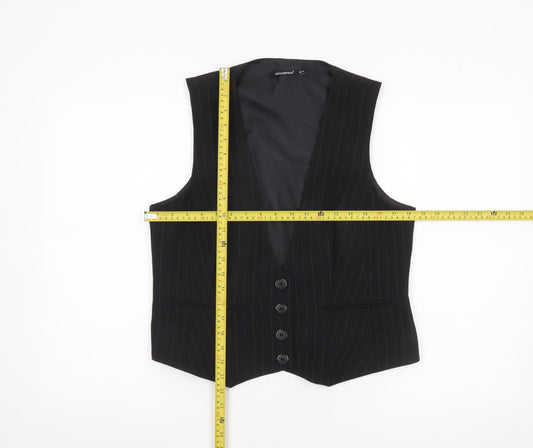 Atmosphere Women Black Pinstripe Suit Waistcoat Size 16 Classic Fit