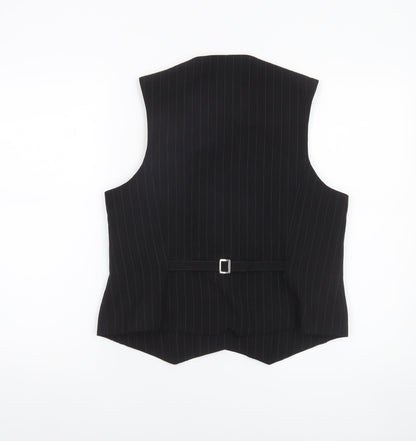 Atmosphere Women Black Pinstripe Suit Waistcoat Size 16 Classic Fit