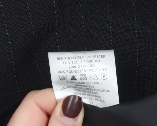 Atmosphere Women Black Pinstripe Suit Waistcoat Size 16 Classic Fit