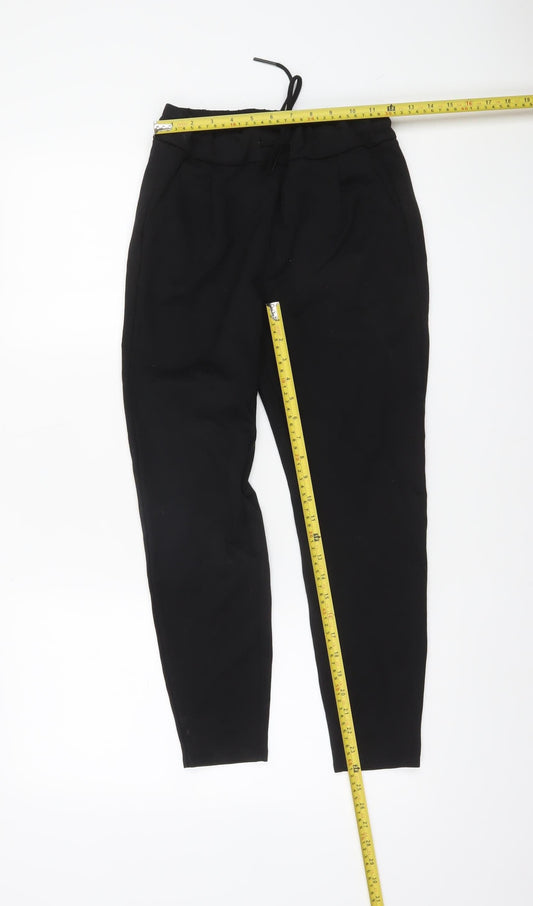 Womens UK Size 8 VERO MODA Regular Fit Jogger Black Trousers