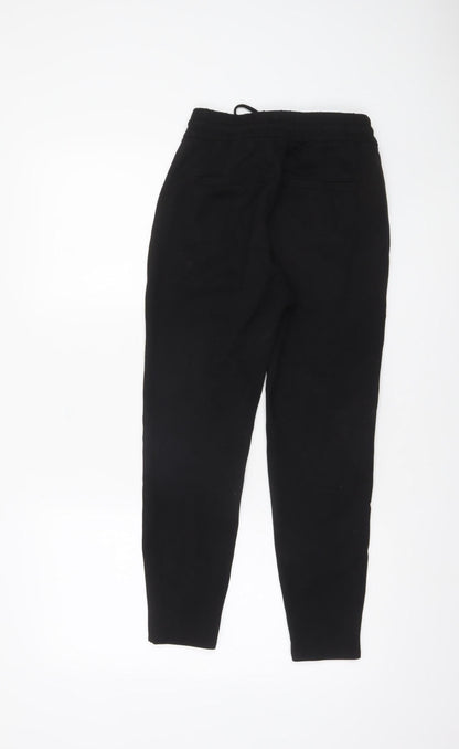 Womens UK Size 8 VERO MODA Regular Fit Jogger Black Trousers