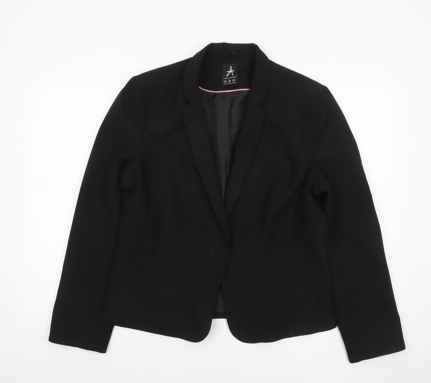 Atmosphere Women's Black Blazer UK 18 Classic Single-Breasted Jacket