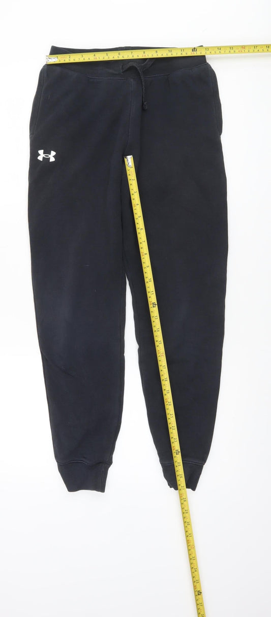 Boys UK Size 12 Years Under armour Relaxed Fit Jogger Black Trousers