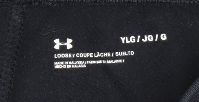 Boys UK Size 12 Years Under armour Relaxed Fit Jogger Black Trousers