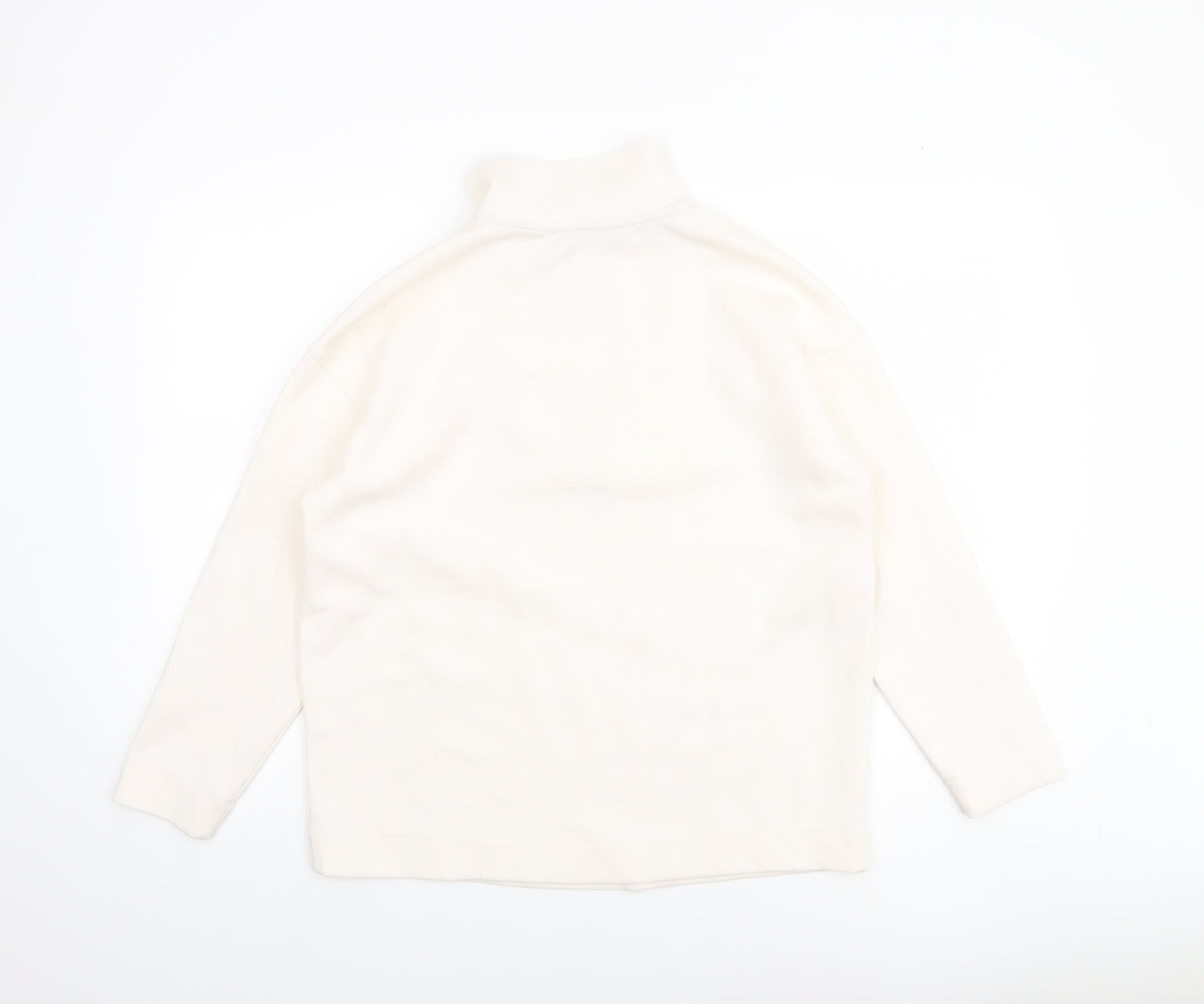 Dunnes Women Ivory XS 1/4 Zip Fleece Sweatshirt Pullover