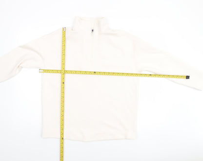 Dunnes Women Ivory XS 1/4 Zip Fleece Sweatshirt Pullover