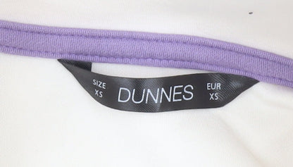 Dunnes Women Ivory XS 1/4 Zip Fleece Sweatshirt Pullover