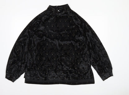 Womens UK Size 14 NEXT Black Tunic Blouse