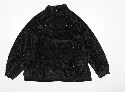 Womens UK Size 14 NEXT Black Tunic Blouse