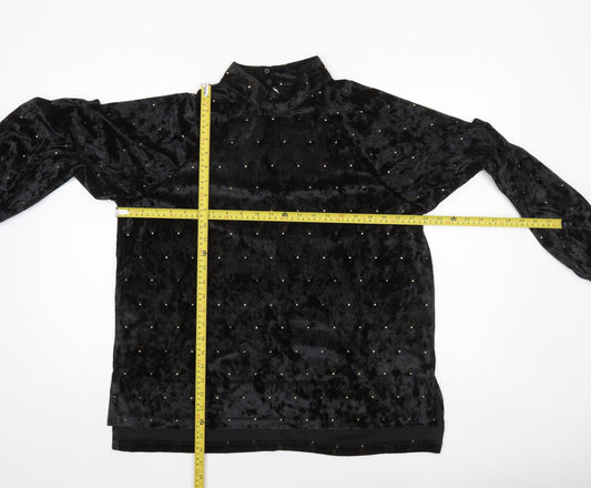 Womens UK Size 14 NEXT Black Tunic Blouse