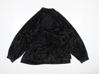 Womens UK Size 14 NEXT Black Tunic Blouse