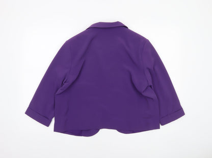 Marks and Spencer Women's Purple Size 16 Classic Blazer Jacket