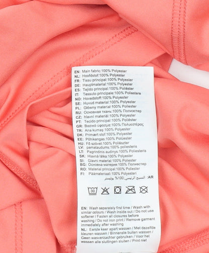 Asics Women Pink Long Sleeve 1/4 Zip Running Pullover Top Size M