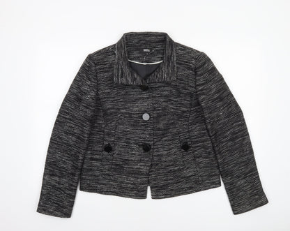 Marks and Spencer Womens Black Size 12 Double-Breasted Blazer