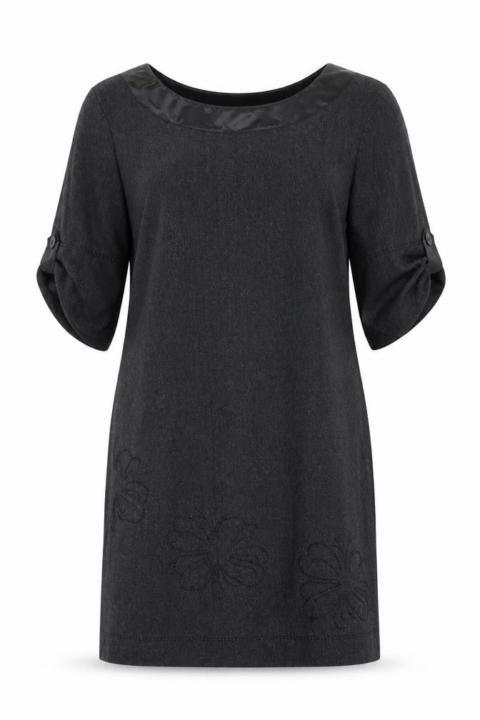FatFace Women’s Grey Wool Blend Knee Length Shift Dress Size 12