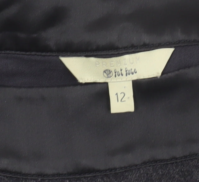 Fat Face Women’s Grey Wool Blend Knee Length Shift Dress Size 12