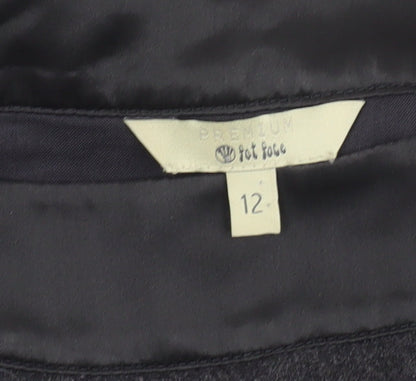 Fat Face Women’s Grey Wool Blend Knee Length Shift Dress Size 12