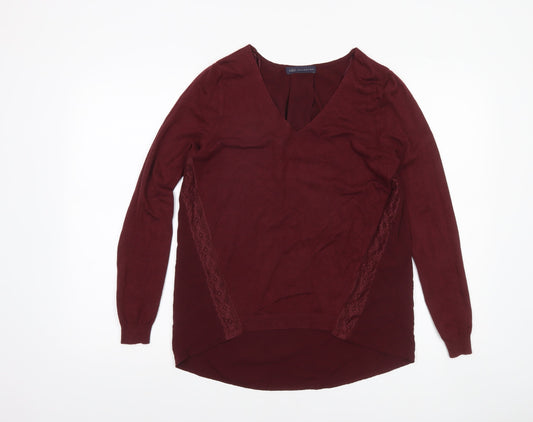 Womens UK Size 10 Marks and Spencer Red Pullover Jumper