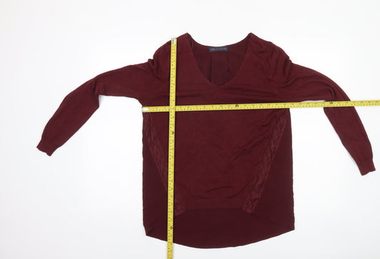 Womens UK Size 10 Marks and Spencer Red Pullover Jumper