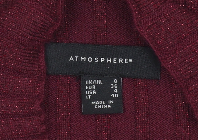 Womens UK Size 8 Atmosphere Red Pullover Jumper