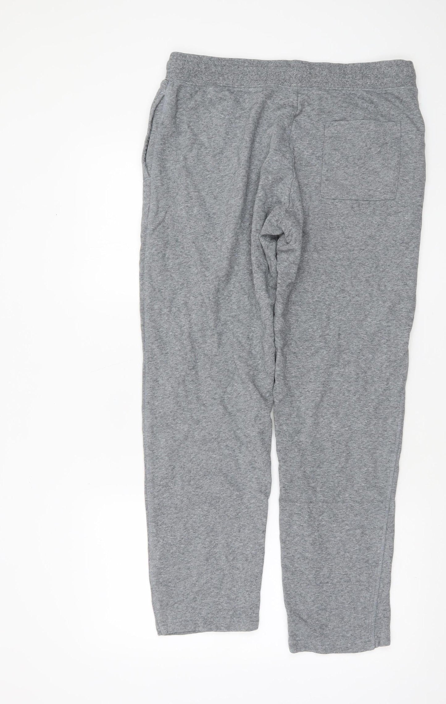 Marks and Spencer Mens Grey Cotton Jogger Trousers Size M Long