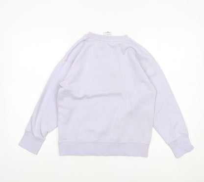 Nike Girls Purple Crew Neck Fleece Sweatshirt M 10-11 Years