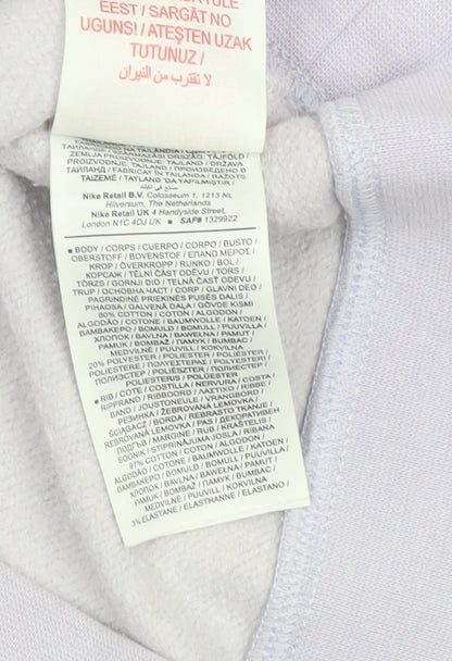 Nike Girls Purple Crew Neck Fleece Sweatshirt M 10-11 Years