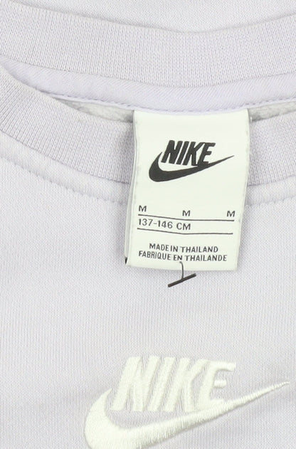 Nike Girls Purple Crew Neck Fleece Sweatshirt M 10-11 Years