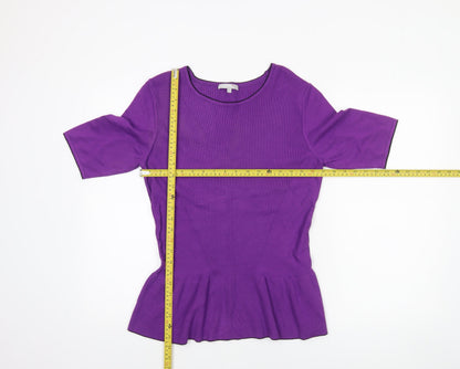 Womens UK Size 14 Marks and Spencer Purple Pullover Jumper
