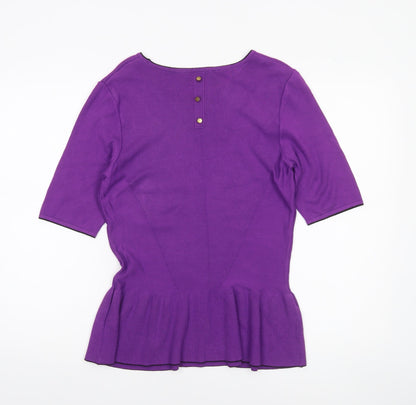 Womens UK Size 14 Marks and Spencer Purple Pullover Jumper