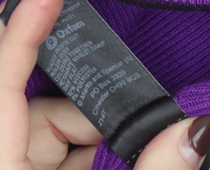 Womens UK Size 14 Marks and Spencer Purple Pullover Jumper